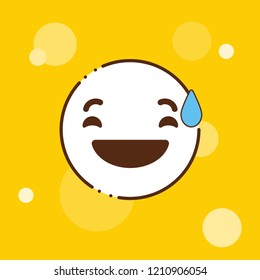 Laughing Emoji icon design vector