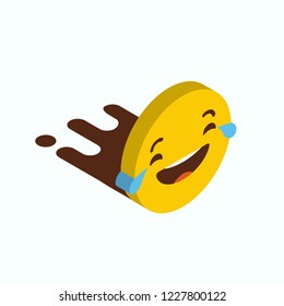 Laughing Emoji icon design vector