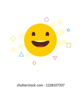 Laughing Emoji icon design vector