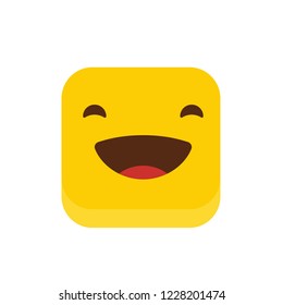 Laughing Emoji icon design vector