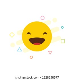 Laughing Emoji icon design vector