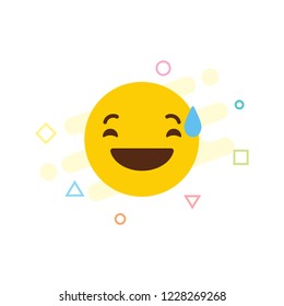 Laughing Emoji icon design vector