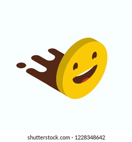 Laughing Emoji icon design vector