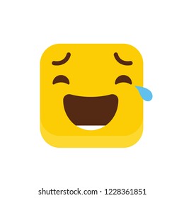 Laughing Emoji icon design vector