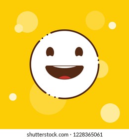 Laughing Emoji icon design vector