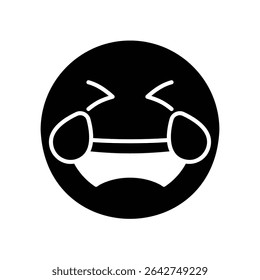 Laughing emoji icon for happy expression