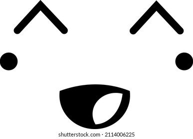Laughing emoji, illustration, vector on a white background.