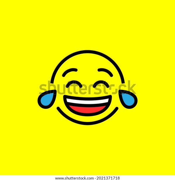 Laughing Emoji Tears Closed Eyes Laughter Stock Vector (Royalty Free ...