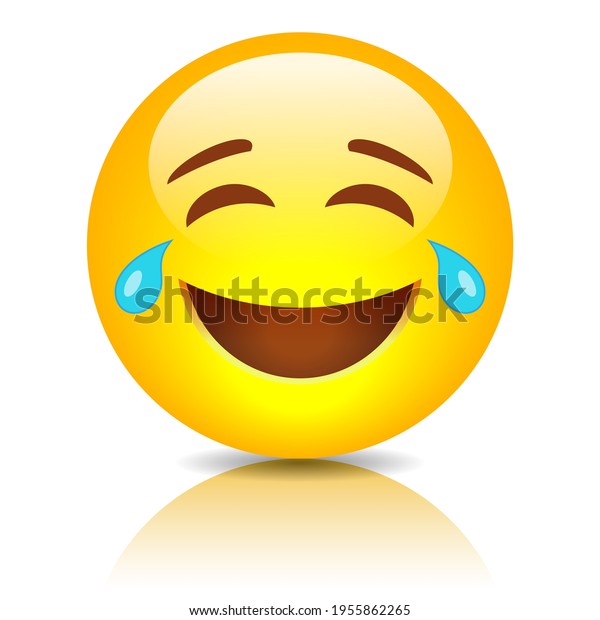 Laughing Emoji Vector Cartoon Illustration Isolated Stock Vector ...