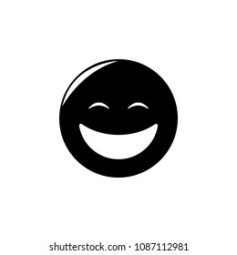 laughing emoji vector icon