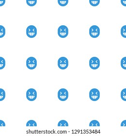 laughing emot icon pattern seamless white background. Editable filled laughing emot icon. laughing emot icon pattern for web and mobile.