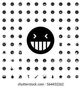 laughing emoticon icon illustration isolated vector sign symbol