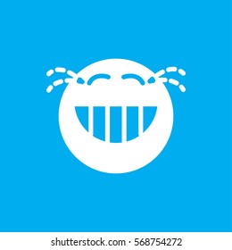 Laughing Emoticon Icon Illustration Isolated Vector Stock Vector ...