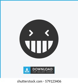 laughing emoticon icon illustration isolated vector sign symbol