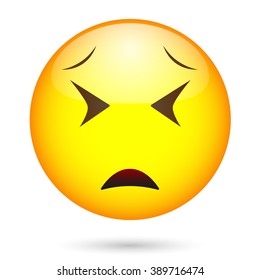 Laughing emoticon. Emoticon illustration. Emoticon funny tongue. 3D emoticon