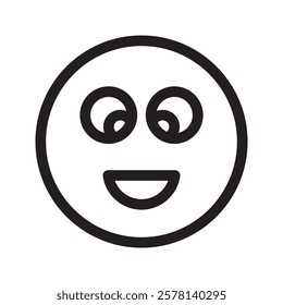 Laughing emoticon with a wide smile and joyful eyes, expressing happiness and amusement. A lively digital symbol often used to convey fun, humor, and positivity in messages.