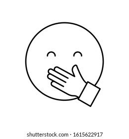 Laughing, emotions icon. Simple line, outline vector expression of mood icons for ui and ux, website or mobile application