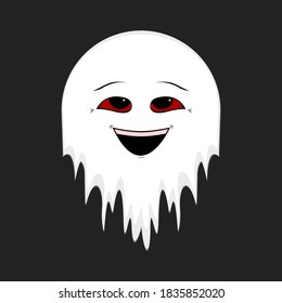 laughing expression from flying ghost series for manga character or cartoon 