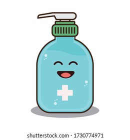 Lachend Expression of Hand Sanitizer für das Abtöten von Virus Vector Design