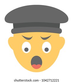 
A laughing expression shown via smiley
