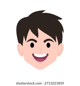 Laughing Face Character Vector Illustration
