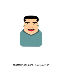 Laughing face icon man vector illustration