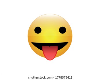 Laughing Face Putting Tongue Out Stock Vector (Royalty Free) 1798573411 ...