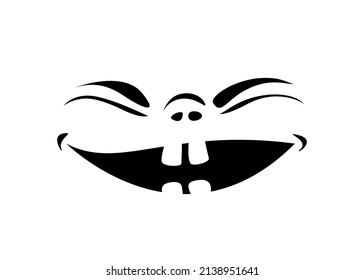 laughing face. Sticker on a car or a refrigerator
