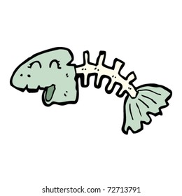 laughing fish skeleton cartoon