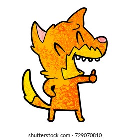 laughing fox cartoon