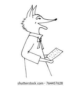  laughing fox who reads