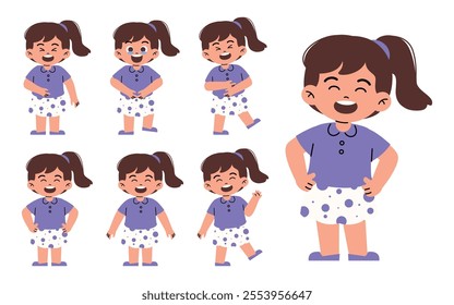 Laughing Girl Kids because Heard Funny Words	
