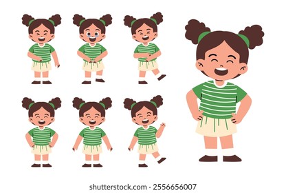 Laughing Girl Kids because Heard Funny Words	
