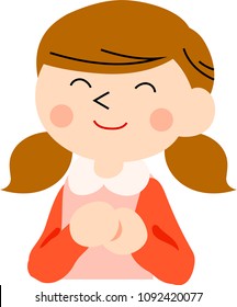 Laughing girl with pigtails 3