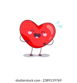 Laughing Heart Mascot Icon. Vector Illustration of a Jovial Love Heart Character, Ideal for Joyful Expressions and Valentine's Day Fun.