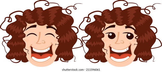 laughing human head set