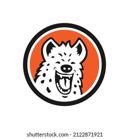 Laughing Hyena Logo Animal Vector