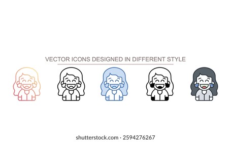 Laughing icon design with white background stock illustration