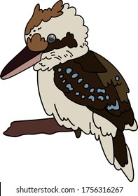 Laughing kookaburra Cute Illustration Australia Animal