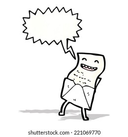 laughing letter cartoon character