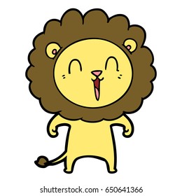 laughing lion cartoon