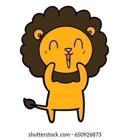 laughing lion cartoon