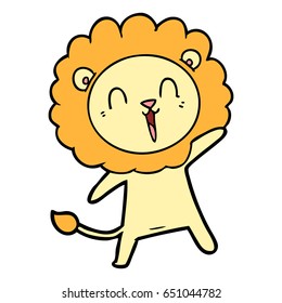 laughing lion cartoon