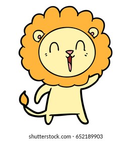 laughing lion cartoon