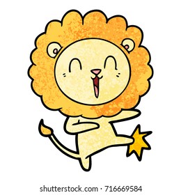 laughing lion cartoon