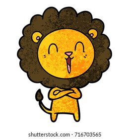 laughing lion cartoon