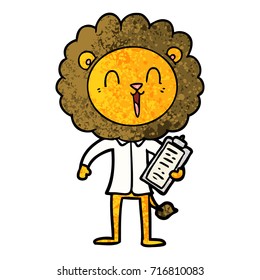 laughing lion cartoon
