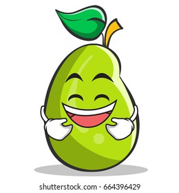 Laughing mango fruit character cartoon vector art