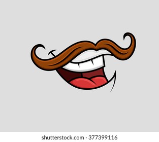 Laughing moustaches Mouth