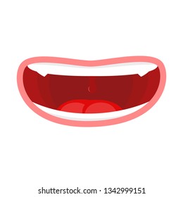 Laughing mouth. Isolated vector illustration
